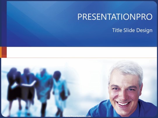 Business Grin PowerPoint Template title slide design