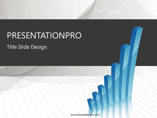 Chart Data Rise PowerPoint Template title slide design