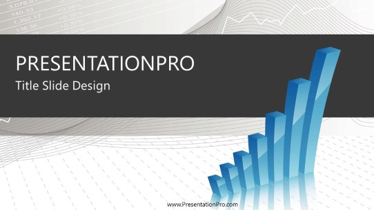 Chart Data Rise Widescreen PowerPoint Template title slide design