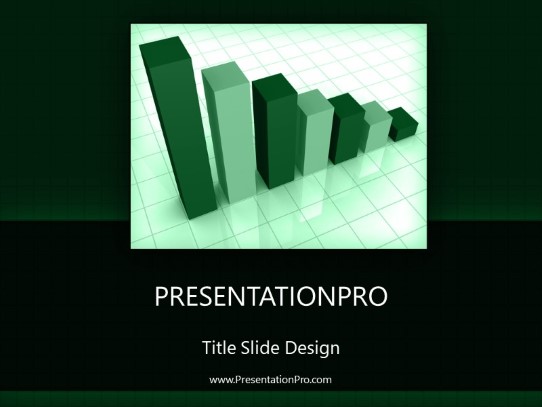 chart my decrease green PowerPoint Template title slide design