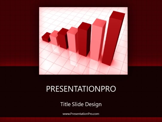 chart my increase red PowerPoint Template title slide design