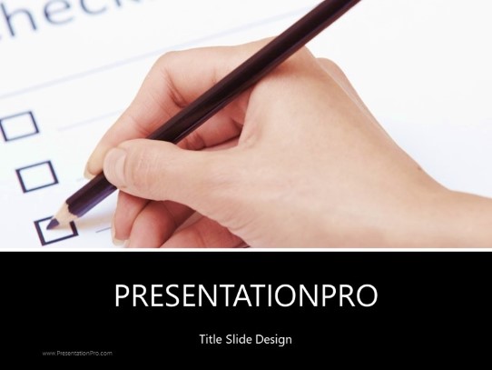 Checklist PowerPoint Template title slide design