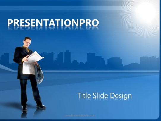 Daily News PowerPoint Template title slide design