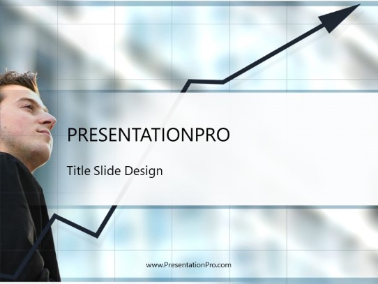 Gazing Up Profits PowerPoint Template title slide design