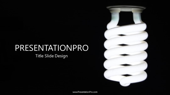 Halogen Light Widescreen PowerPoint Template title slide design