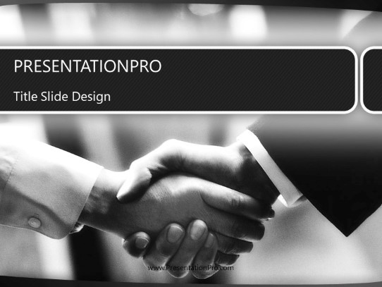 Hello2 Gray PowerPoint Template title slide design