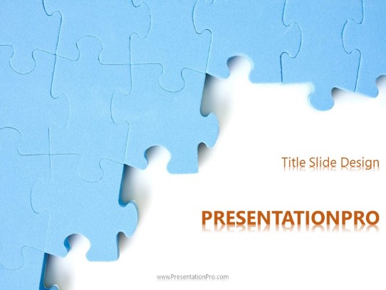 Incomplete Puzzle PowerPoint Template title slide design