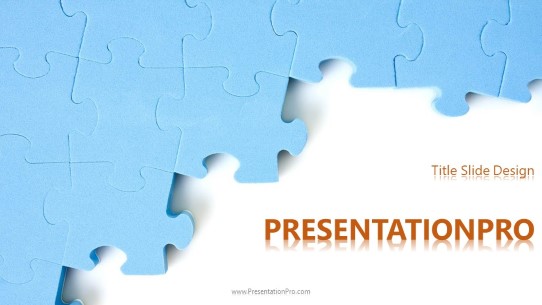 Incomplete Puzzle Widescreen PowerPoint Template title slide design