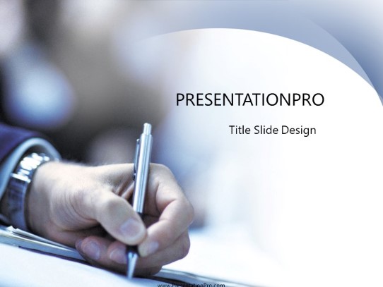 Jot It Down PowerPoint Template title slide design