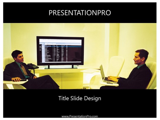 Lets Talk Black PowerPoint Template title slide design