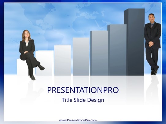 Man Woman Graph PowerPoint Template title slide design