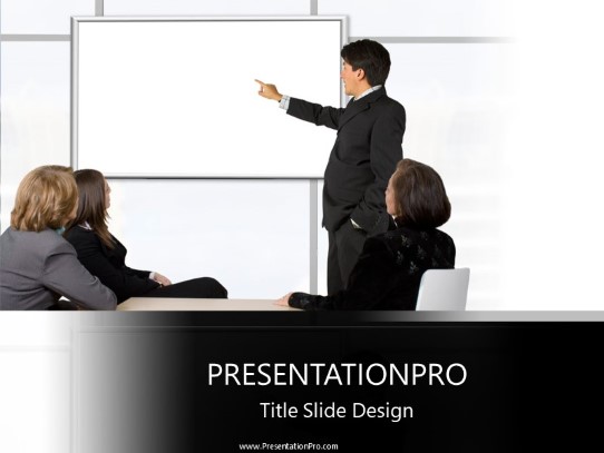 Meeting Time PowerPoint Template title slide design
