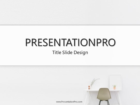 Modern Desk 02 PowerPoint Template title slide design