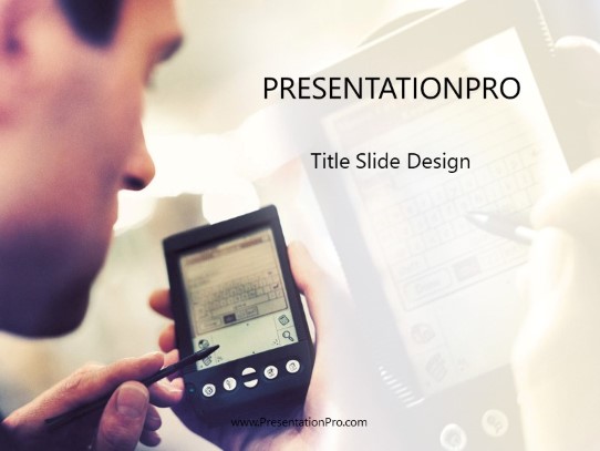 Palm Business PowerPoint Template title slide design