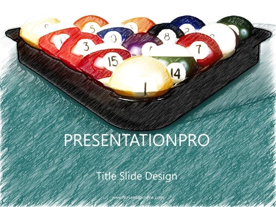 Rack Up Color Pen PowerPoint Template title slide design