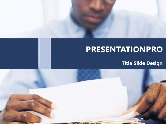 Reading PowerPoint Template title slide design