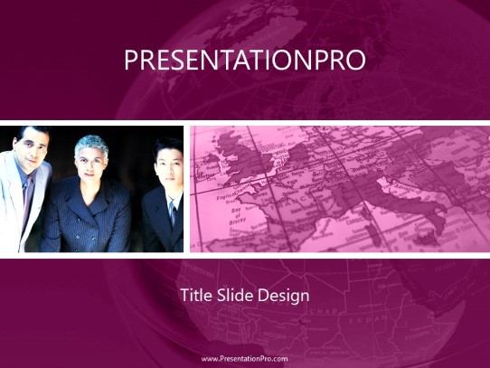 The Board Purple PowerPoint Template title slide design
