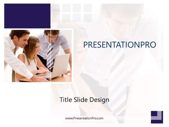 Three Working PowerPoint Template title slide design