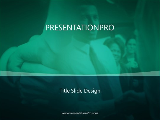 Welcome 02 Green PowerPoint Template title slide design