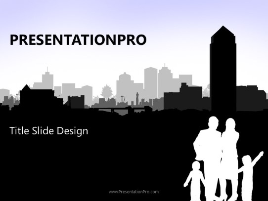 Work Family Balance PowerPoint Template title slide design