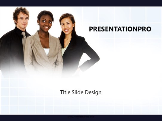 Workgroup PowerPoint Template title slide design