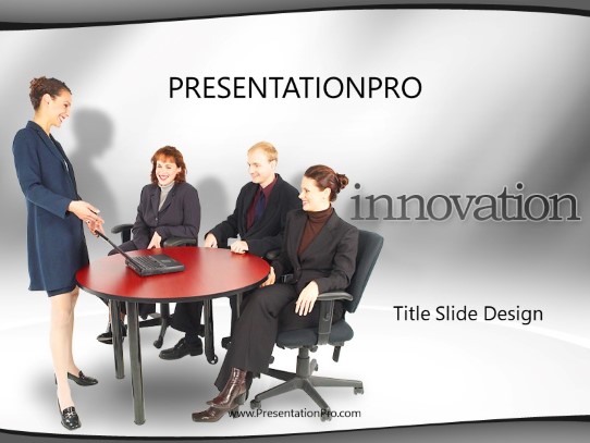 Executives Gray PowerPoint Template title slide design
