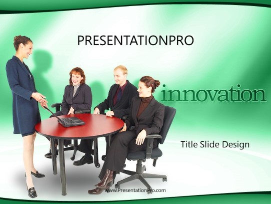 Executives Green PowerPoint Template title slide design