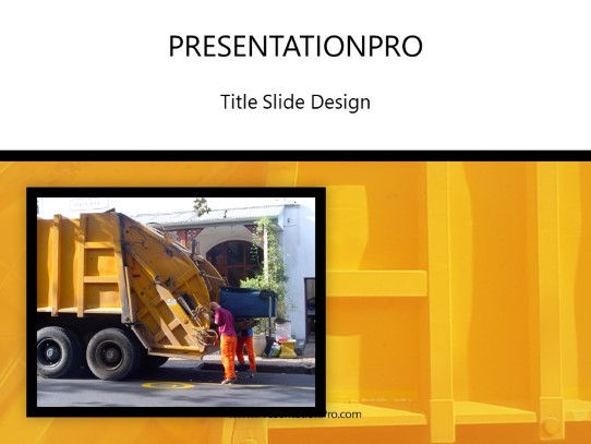 Garbage Men PowerPoint Template title slide design