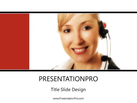 Telesales PowerPoint Template title slide design