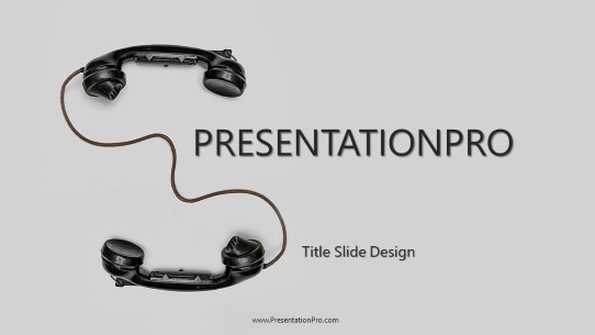 Classic Communication Widescreen PowerPoint Template title slide design