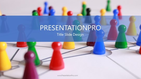 Networking Pegs Widescreen PowerPoint Template title slide design