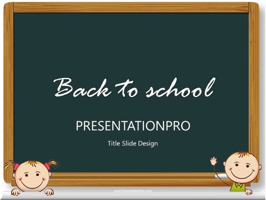 Back To School Kids PowerPoint Template title slide design