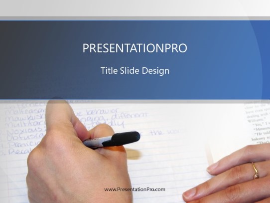 High School Homework PowerPoint Template title slide design