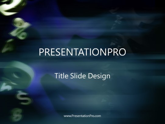 Numbers PowerPoint Template title slide design