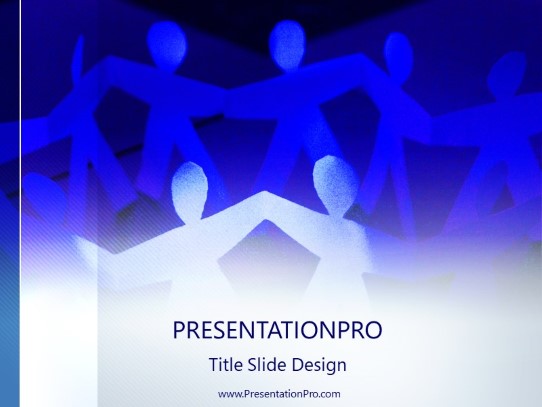 Paper People PowerPoint Template title slide design