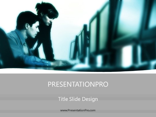 Show Me 04 Blue PowerPoint Template title slide design
