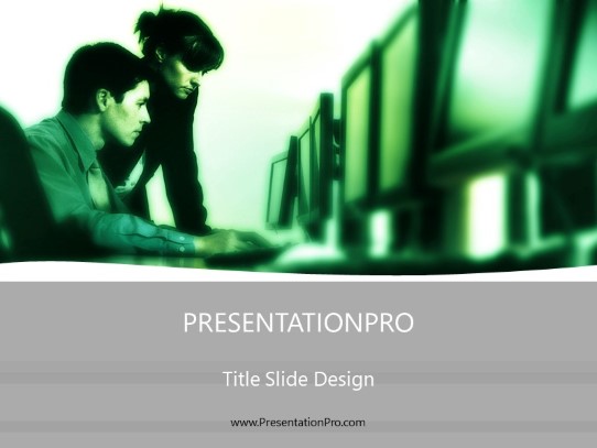 Show Me 04 Green PowerPoint Template title slide design