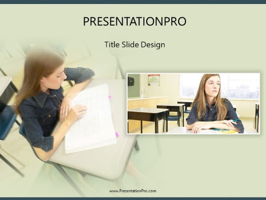 Studious PowerPoint Template title slide design