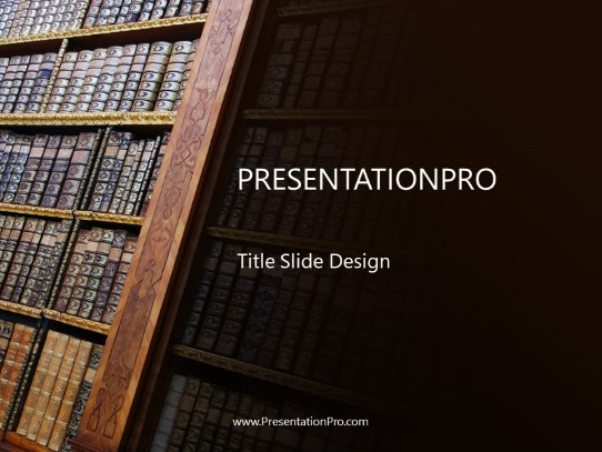 Study Books PowerPoint Template title slide design