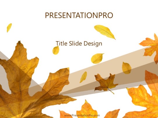 Autumn Leaves PowerPoint Template title slide design