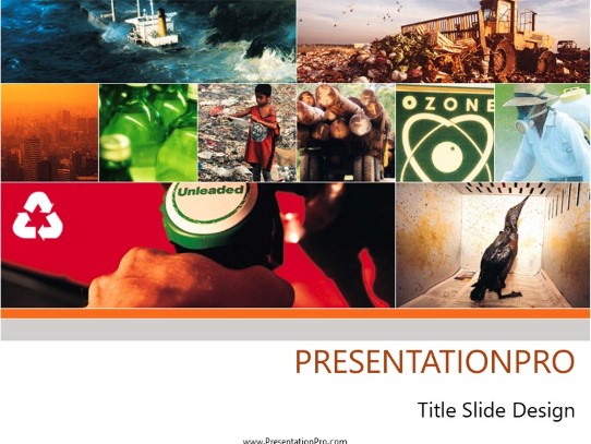 Environmental Concerns PowerPoint Template title slide design