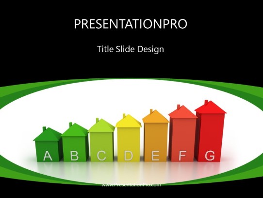 Home Energy Green PowerPoint Template title slide design