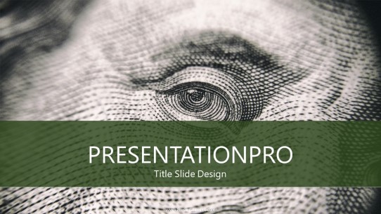 Ben Franklin Widescreen PowerPoint Template title slide design