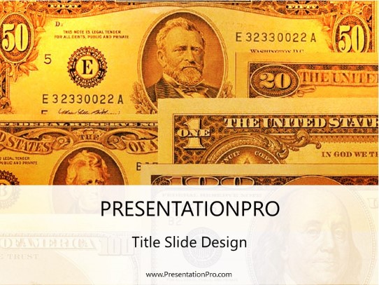 Cash02 PowerPoint Template title slide design