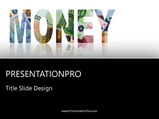 Money Money PowerPoint Template title slide design