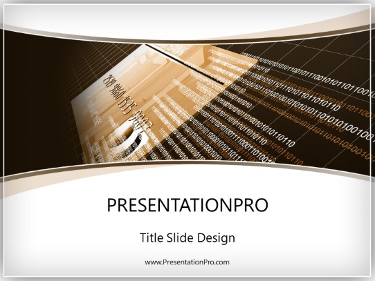 online credit brown PowerPoint Template title slide design