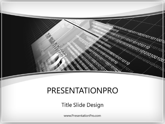 online credit gray PowerPoint Template title slide design