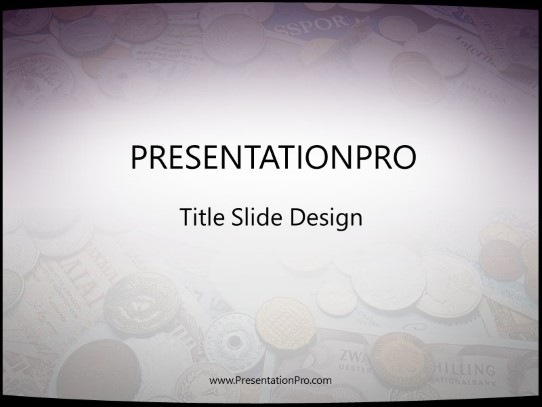 Currency PowerPoint Template title slide design