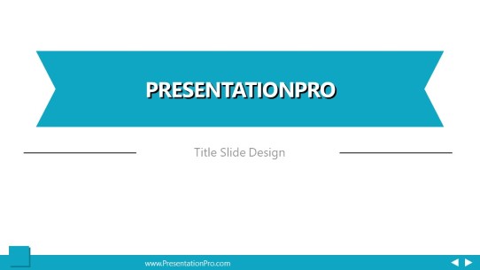 Flat Ribbon Widescreen PowerPoint Template title slide design