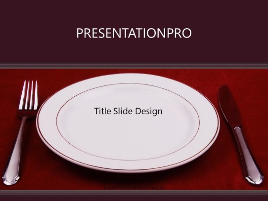 Caual Place Setting PowerPoint Template title slide design